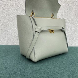 Celine Micro Belt Bag In Vert D'eau Grained Calfskin CCBS24012