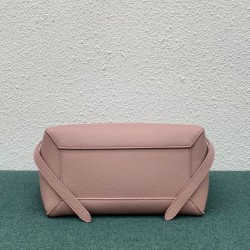 Celine Micro Belt Bag In Vintage Pink Grained Calfskin CCBS24013