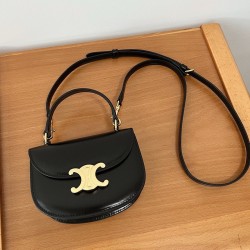 Celine Mini Besace Clea Bag in Black Calfskin CCBS24045