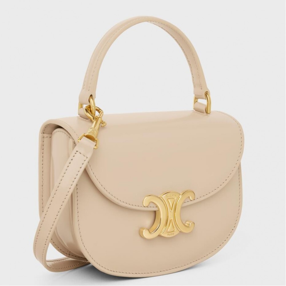 Celine Mini Besace Clea Bag in Nude Calfskin CCBS24046