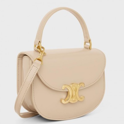 Celine Mini Besace Clea Bag in Nude Calfskin CCBS24046