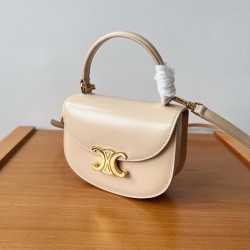 Celine Mini Besace Clea Bag in Nude Calfskin CCBS24046