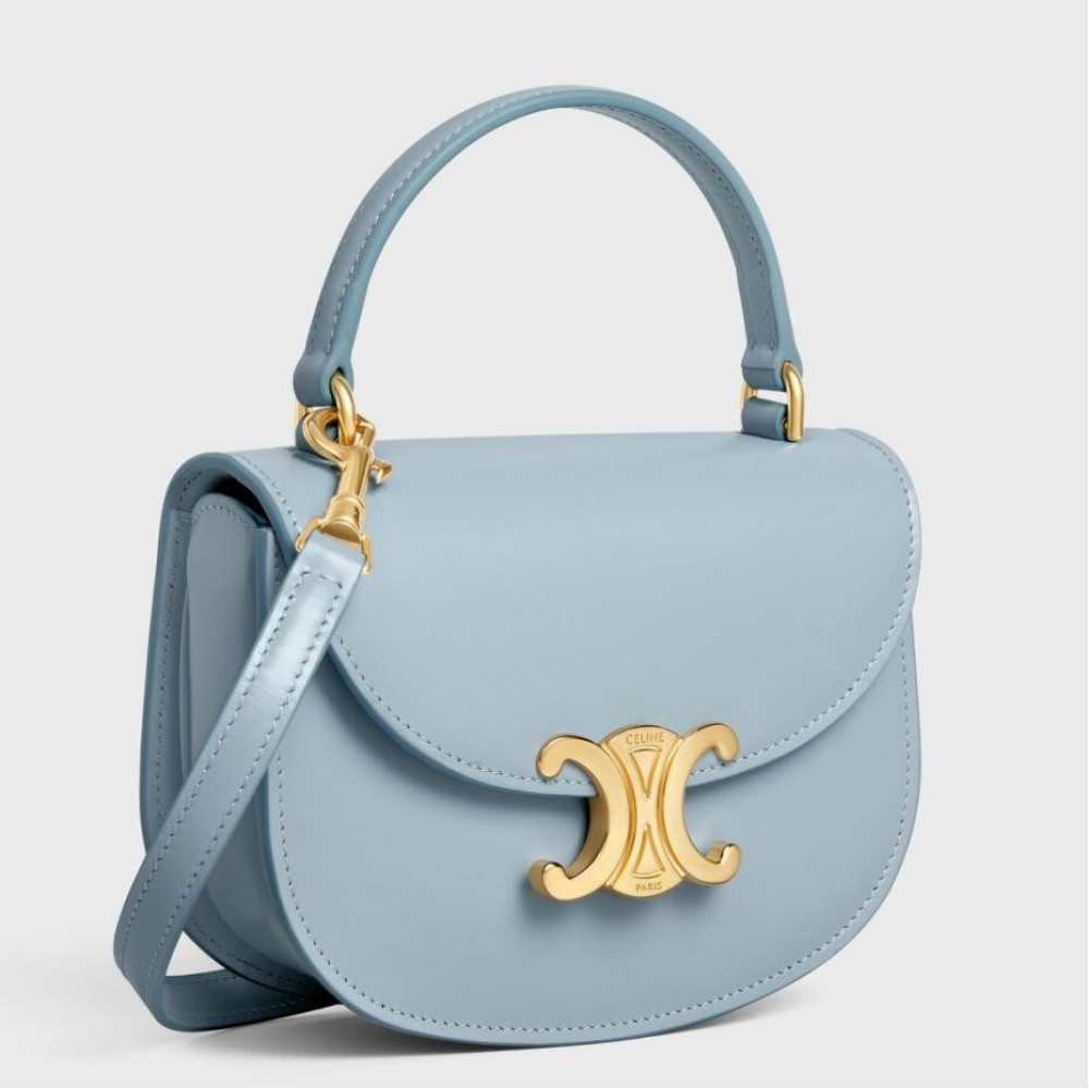 Celine Mini Besace Clea Bag in Pale Blue Calfskin CCBS24047