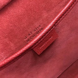 Celine Nano Luggage Tote Bag In Red Drummed Calfskin CCBS24129