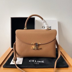 Celine Nino Medium Bag in Brown Calfskin CCBS24174