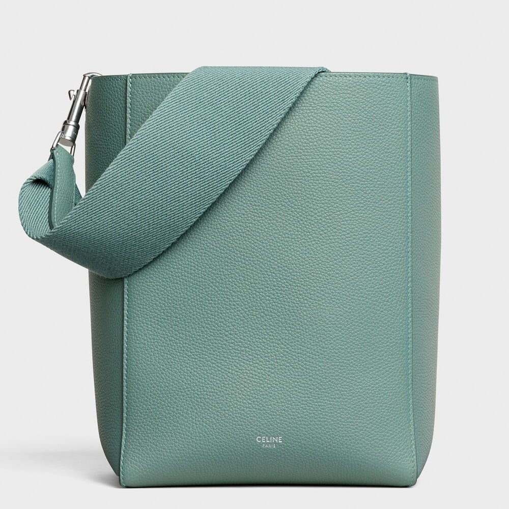 Celine Sangle Small Bucket Bag In Celadon Calfskin CCBS24083