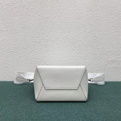 Celine Sangle Small Bucket Bag In White Calfskin CCBS24086