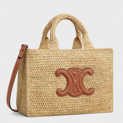 Celine Small Cabas Bag in Raffia CCBS24100