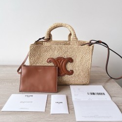 Celine Small Cabas Bag in Raffia CCBS24100