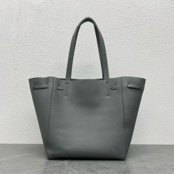 Celine Small Cabas Phantom Bag In Grey Grained Calfskin CCBS24106