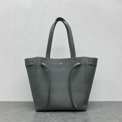 Celine Small Cabas Phantom Bag In Grey Grained Calfskin CCBS24106