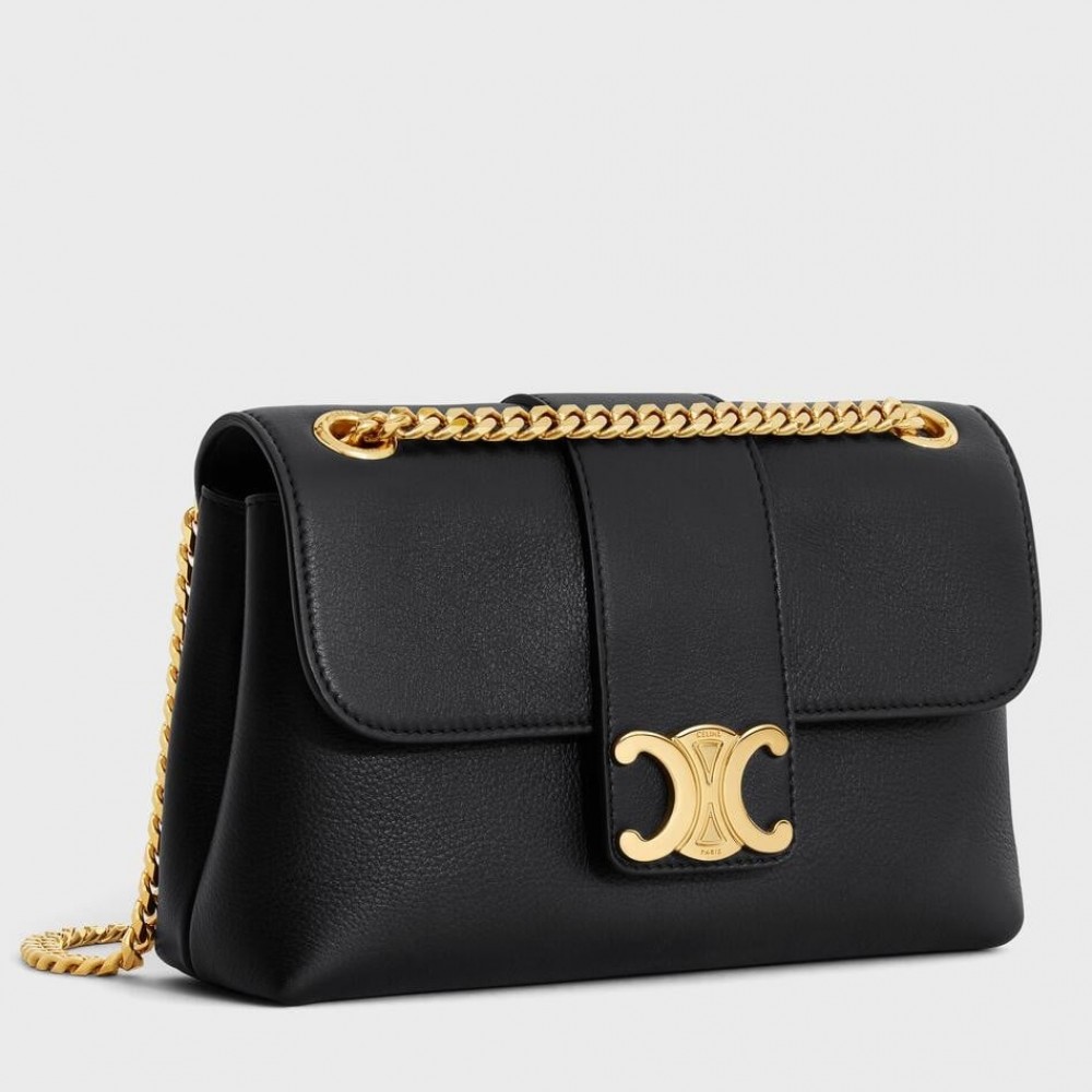 Celine Teen Victoire Bag in Black Calfskin CCBS24212