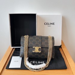 Celine Teen Victoire Bag in Triomphe Canvas CCBS24214