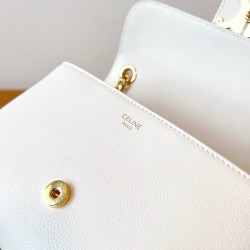 Celine Teen Victoire Bag in White Calfskin CCBS24215