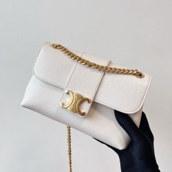 Celine Teen Victoire Bag in White Calfskin CCBS24215