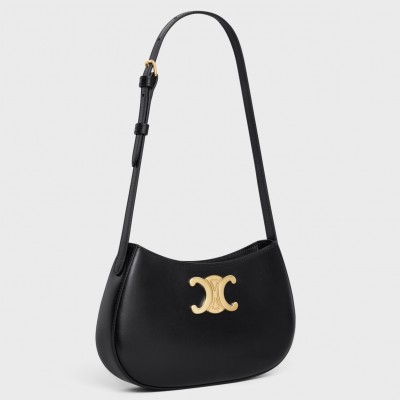 Celine Tilly Medium Bag in Black Calfskin CCBS24176