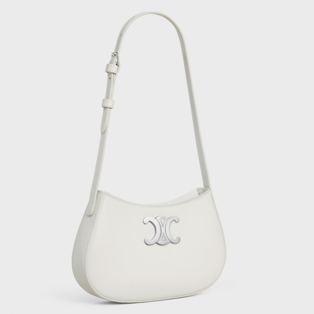 Celine Tilly Medium Bag in White Calfskin CCBS24179