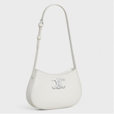 Celine Tilly Medium Bag in White Calfskin CCBS24179