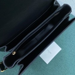 Celine Triomphe Large Bag In Black Calfskin CCBS24181