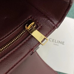 Celine Triomphe Large Bag In Bordeaux Calfskin CCBS24182