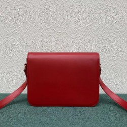 Celine Triomphe Large Bag In Red Calfskin CCBS24184