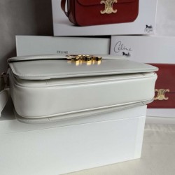 Celine Triomphe Large Bag In White Calfskin CCBS24186