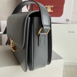 Celine Triomphe Medium Bag In Grey Smooth Calfskin CCBS24191