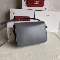 Celine Triomphe Medium Bag In Grey Smooth Calfskin CCBS24191