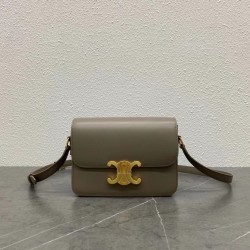 Celine Triomphe Teen Bag In Grey Leather CCBS24198