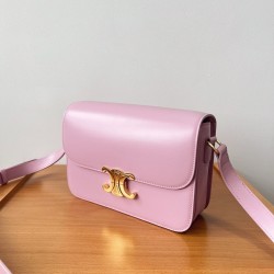 Celine Triomphe Teen Bag In Pink Leather CCBS24202