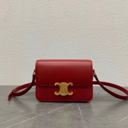 Celine Triomphe Teen Bag In Red Leather CCBS24203