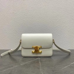 Celine Triomphe Teen Bag In White Leather CCBS24206