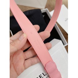 Celine Medium Triomphe Belt 25MM in Pink Calfskin CCBS24139