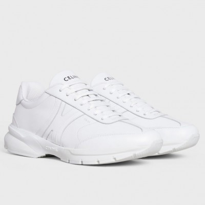 Celine Women's Runner CR-01 Low-top Sneakers in White Leather CCBS24158