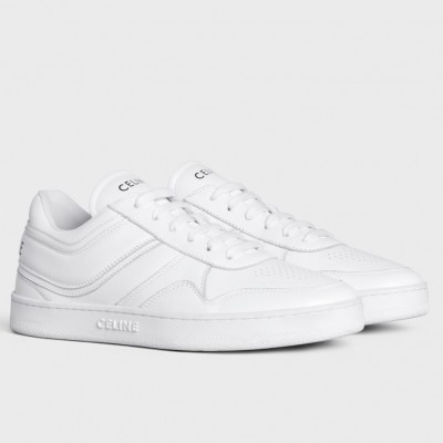 Celine Women's Trainer Low-top Sneakers in White Leather CCBS24160